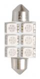 ΛΑΜΠΑΚΙΑ ΠΛΑΦΟΝΙΕΡΑΣ C5W/C10W 12V 1,44W SV8,5 36mm PREMIUM LED 6xSMD5050 ΜΠΛΕ M-TECH - 1 ΤΕΜ.