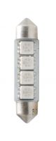 ΛΑΜΠΑΚΙΑ ΠΛΑΦΟΝΙΕΡΑΣ C5W/C10W 12V 0,96W SV8,5 41mm CAN-BUS LED 4xSMD5050 PREMIUM ΜΠΛΕ 1ΤΕΜ.