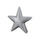 Διακοσμητικό Αντικείμενο Αστέρι Κεραμικό Ασημί 4x23x22cm
