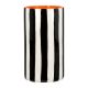  Βάζο Ριγέ Κεραμικό Μαύρο Λευκό D9X17Cm D9X17Cm