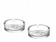 Τασάκι Στρογγυλό Διάφανο Γυαλί Φ10x4cm Σετ 2Τμχ