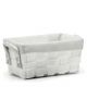 Καλάθι Αποθήκευσης Λευκό Polyester 28x17x13cm