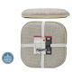 Μαξιλάρι Καρέκλας Memory Foam Ανοιχτό Γκρι 40x40cm Σετ 2Τμχ