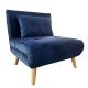 Πολυθρόνα ArteLibre ALFHARD Μπλε Ύφασμα 77x80x79cm