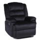 Πολυθρόνα Ανακλινόμενη ArteLibre CARINAE Μαύρο Βελούδο 93x90x100cm