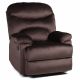 Πολυθρόνα Ανακλινόμενη ArteLibre NASHIRA Καφέ Βελούδο 88x90x99cm