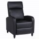 Πολυθρόνα Ανακλινόμενη ArteLibre ATRIA Μαύρο PU 67.5x90x104cm