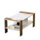 Τραπεζάκι Σαλονιού ArteLibre ARSIDA Λευκό/Καρυδί Μοριοσανίδα/Μελαμίνη 90x60x42cm