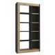 Βιβλιοθήκη ArteLibre ARAI Φυσικό/Ανθρακί Μοριοσανίδα/Μελαμίνη 75x25x148cm