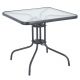 Τραπέζι Κήπου ArteLibre MARS Γκρι Μέταλλο/Γυαλί 80x80x70cm