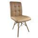 Καρέκλα Τραπεζαρίας ArteLibre CUPPLESSUS Cappuccino/Φυσικό PU/Ξύλο 43x55x86cm