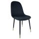 Καρέκλα Τραπεζαρίας ArteLibre BEDFORD Μαύρο Βελούδο/Μέταλλο 53x44x86cm