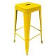 Σκαμπό Bar ArteLibre Βιομηχανικού Τύπου Vintage SILANO Κίτρινο Μέταλλο 42x42x76cm