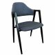 Καρέκλα Τραπεζαρίας ArteLibre SOLANA Γκρι/Μαύρο Ύφασμα/Μέταλλο 51x51x81cm