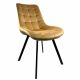 Καρέκλα Τραπεζαρίας ArteLibre BRISA Μπεζ/Μαύρο Βελούδο/Μέταλλο 53x60x85cm