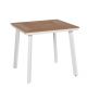 Τραπέζι Κήπου ArteLibre EPUPA Λευκό/Καρυδί Αλουμίνιο/Ξύλο 80x80x73cm