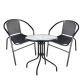 Σετ Τραπεζαρία Κήπου ArteLibre EARTH Μέταλλο Μαύρο Με 2 Πολυθρόνες