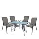 Σετ Τραπεζαρία Κήπου ArteLibre SUN Μέταλλο Γκρι Με 4 Πολυθρόνες