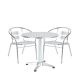 Σετ Τραπεζαρία Κήπου ArteLibre IO Αλουμίνιο Ασημί Με 2 Πολυθρόνες 14990094