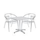 Σετ Τραπεζαρία Κήπου ArteLibre CALLISTO Αλουμίνιο Ασημί Με 2 Πολυθρόνες 14990102