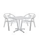 Σετ Τραπεζαρία Κήπου ArteLibre CALLISTO Αλουμίνιο Ασημί Με 2 Πολυθρόνες 14990103
