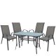 Σετ Τραπεζαρία Κήπου ArteLibre SUN Μέταλλο Γκρι Με 4 Πολυθρόνες 14990109