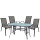 Σετ Τραπεζαρία Κήπου ArteLibre SUN Μέταλλο Γκρι Με 4 Πολυθρόνες 14990110