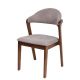 Καρέκλα Τραπεζαρίας ArteLibre ISMENE Γκρι/Καρυδί Ξύλο/Ύφασμα 52.5x56x83cm