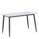 Τραπέζι Τραπεζαρίας ArteLibre VENSHIRE Λευκό Μάρμαρο/Μαύρο Κεραμικό/Μέταλλο 121x72x73cm