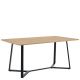 Τραπέζι Τραπεζαρίας ArteLibre DUNSMERE Sonoma/Μαύρο Μέταλλο/Μοριοσανίδα 160x90x75cm