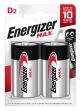 Energizer Max Alkaline Μπαταρία D (2 τμχ)