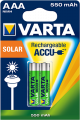 Varta Επαναφορτιζόμενη Solar 550mAh HR03 AAA (2τμχ)