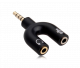 Μετατροπέας 3.5mm 4 poles to 2x3.5mm Audio jack
