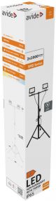Avide LED Προβολέας Slim SMD 2x20W Λευκό 4000K 2 Κεφαλές με Τρίποδο