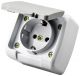 Entac Stephan surface mounted wall socket earthed IP54