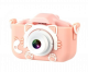 XO XJ01 Παιδική Κάμερα Διπλού Φακού με Κάλυμμα Σιλικόνης (Ροζ)