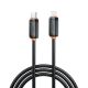 XO NB-Q302A Καλώδιο Φόρτισης & Μεταφοράς Δεδομένων Lightning σε Type-C 27W Μαύρο 1m