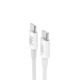 XO NB-Q298 Καλώδιο Φόρτισης & Μεταφοράς Δεδομένων Type-C σε Type-C 240W Λευκό 1m