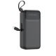 XO PR280 Powerbank με Καλώδια USB-A Type-C Micro & Lightning 30.000 mAh