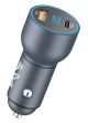 ATC-CA09 Φορτιστής Αυτοκινήτου με 2 Θύρες USB-A & Type-C και LED Οθόνη 42.5W