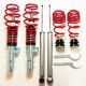 Ρυθμιζόμενη ανάρτηση για Audi A2 / Seat Cordoba, Ibiza / Skoda Fabia I / VW Polo (2002-2009) - κόκκινο - 4τμχ.