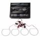 Δαχτυλίδια BMW E46 coupe (1998-2003) / BMW E46 Sedan, Combi (1998-2005) angel eyes - lightbar design - κίτρινο χρώμα