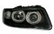 Φανάρια εμπρός Audi A3 (2000-2003) angel eyes - μαύρα , χωρίς λάμπες (Η7) - σετ 2τμχ.