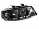 Φανάρια εμπρός Audi A4 B6 (2001-2004) - μαύρα , χωρίς λάμπες (Η1) - σετ 2τμχ.
