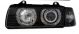 Φανάρια εμπρός angel eyes για Bmw E36 (1991-2000) 4d sedan - μαύρα , χωρίς λάμπες (Η7) - σετ 2τμχ.