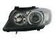 Φανάρια εμπρός BMW E90(2005-2009) angel eyes - black , χωρίς λάμπες (Η7) - σετ 2τμχ.