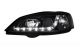 Φανάρια εμπρός led με DRL για Opel Astra G (1998-2004) - black , με λάμπες (Η1) - σετ 2τμχ.