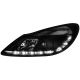 Φανάρια εμπρός Opel Corsa D (2006-2010) led - black , με λάμπες (Η1) - σετ 2τμχ.