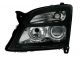 Φανάρια εμπρός angel eyes για Opel Vectra C (2002-2005) - μαύρα , χωρίς λάμπες (Η7) - σετ 2τμχ.