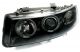 Φανάρια εμπρός Seat Leon /Toledo (1999-2004) angel eyes - μαύρα , με λάμπες (Η1) - σετ 2τμχ.